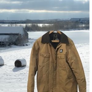 Mens Polar KingBrown 4 Front Pocket Insulated Winter Farm Outdoors FishingJacket